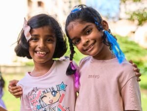 kids smiling